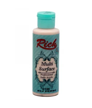 Rich Multi Surface Her Yüzey İçin Akrilik Boya 120 cc. 2146 BEJ PEMBE
