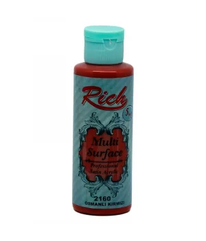 Rich Multi Surface Her Yüzey İçin Akrilik Boya 120 cc. 2160 OSMANLI KIRMIZI