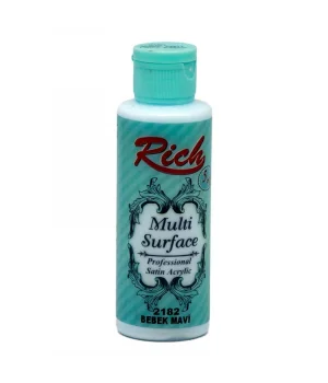 Rich Multi Surface Her Yüzey İçin Akrilik Boya 120 cc. 2182 BEBEK MAVİ