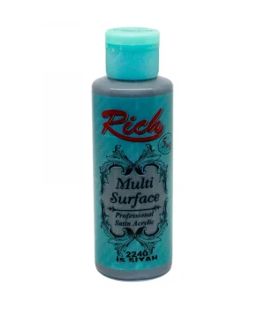 Rich Multi Surface Her Yüzey İçin Akrilik Boya 120 cc. 2240 İS SİYAH