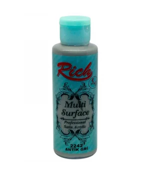Rich Multi Surface Her Yüzey İçin Akrilik Boya 120 cc. 2242 ANTİK GRİ