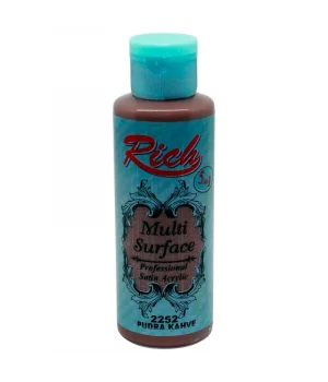 Rich Multi Surface Her Yüzey İçin Akrilik Boya 120 cc. 2252 PUDRA KAHVE