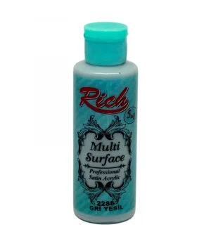 Rich Multi Surface Her Yüzey İçin Akrilik Boya 120 cc. 2288 GRİ YEŞİL