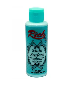 Rich Multi Surface Her Yüzey İçin Akrilik Boya 120 cc. 2302 AKUAMARİN