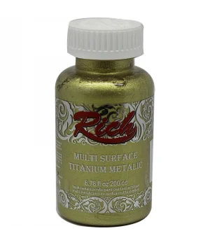 Rich Multi Surface Titanium Metalik Boya 200 cc. 2518 BEYAZ ALTIN