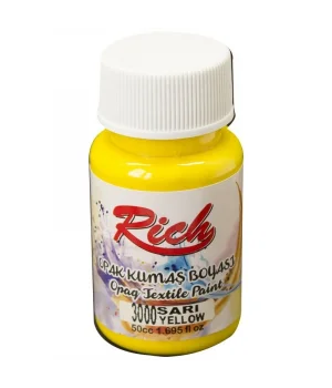 Rich Opak Kumaş Boyası 50 cc. 3000 SARI