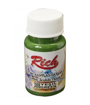 Rich Opak Kumaş Boyası 50 cc. 3008 YEŞİL