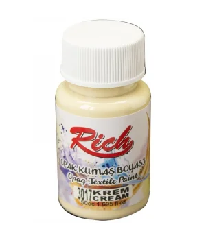 Rich Opak Kumaş Boyası 50 cc. 3017 KREM