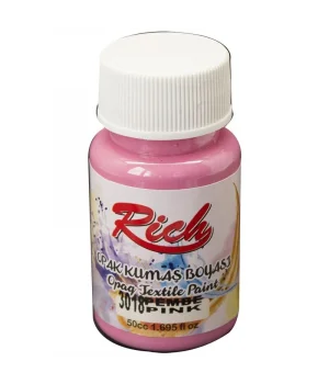 Rich Opak Kumaş Boyası 50 cc. 3018 PEMBE