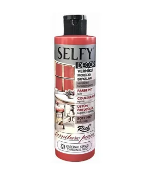 Rich Selfy Decor Vernikli Boya 240 cc 824 KARDİNAL KIRMIZI