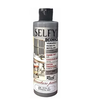 Rich Selfy Decor Vernikli Boya 240 cc 870 ROYAL GRİ