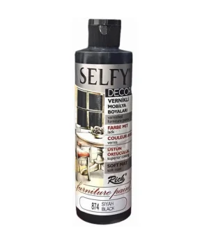 Rich Selfy Decor Vernikli Boya 240 cc 874 SİYAH