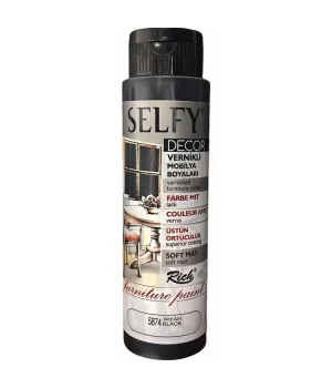 Rich Selfy Decor Vernikli Boya 500 cc 5874 SİYAH
