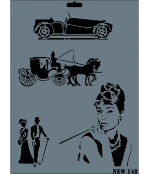 Rich Stencil Boyama Şablonu 25x35 cm. NEW-148