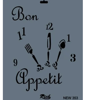 Rich Stencil Boyama Şablonu 25x35 cm. NEW-353