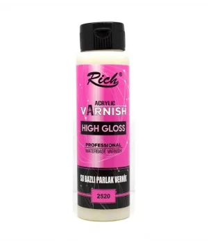 Rich Su Bazlı Vernik PARLAK (High Gloss Acrylic Varnish) 500 cc.