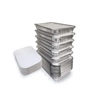 Roll-Up 750gr Dikdörtgen Alüminyum Kap Ve Kapak Seti 100lü