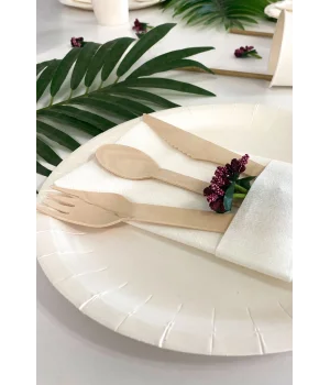 Roll-up Doğa Dostu Ahşap Bıçak 8 Adet