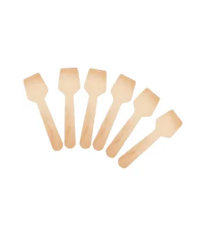 Roll-Up Doğa Dostu Ahşap Dondurma Kaşığı 100lü Paket