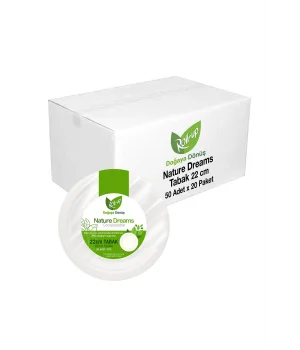 Roll-Up Doğa Dostu Tabak 22cm 50li x 20 Paket (Koli)