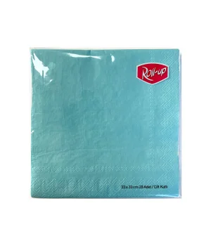 Roll-Up Kağıt Peçete Açık Mavi 33 * 33 cm 20 Adet
