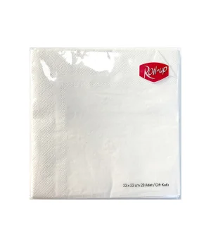 Roll-Up Kağıt Peçete Beyaz 33 * 33 cm 20 Adet