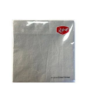 Roll-Up Kağıt Peçete Gri 33 * 33 cm 20 Adet