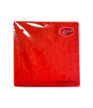 Roll-Up Kağıt Peçete Kırmızı 33 * 33 cm 20 Adet