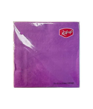 Roll-Up Kağıt Peçete Mor 33 * 33 cm 20 Adet