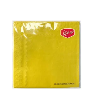 Roll-Up Kağıt Peçete Sarı 33 * 33 cm 20 Adet