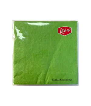 Roll-Up Kağıt Peçete Yeşil 33 * 33 cm 20 Adet