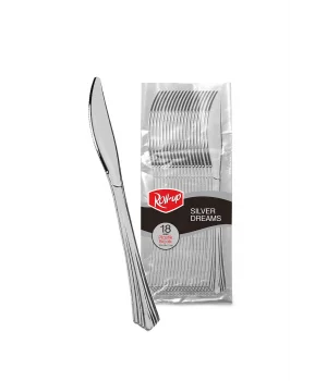 Roll-up Metal Görünümlü Plastik Bıçak 18 Adet