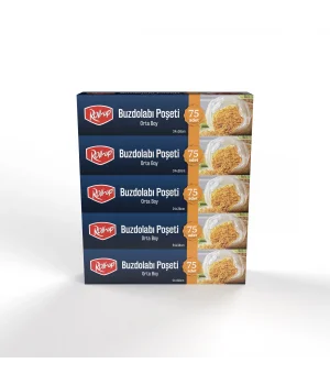 Roll-Up  Orta Boy Buzdolabı Poşeti 24x38cm 75li x 5 Paket (375 Adet)