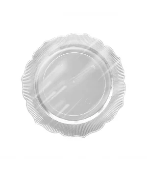 Roll-Up Plastik Kalın Tabak Büyük 26 cm Gümüş 6 Adet