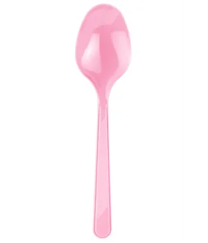 Roll-Up Plastik Kaşık Pembe 25li