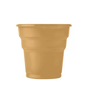 Roll-Up Plastik Meşrubat Bardağı Altın 7 oz 25 Adet