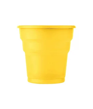 Roll-Up Plastik Meşrubat Bardağı Sarı 7 oz 25 Adet