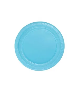 Roll-Up Plastik Tabak Açık Mavi 22 cm 25 Adet