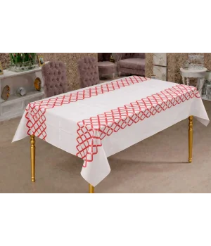 Roll-Up Rulo Kağıt Masa Örtüsü Kırmızı Kareli 100 * 150 cm 16 Yaprak 1 Rulo