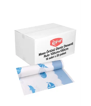 Roll-Up Rulo Kağıt Masa Örtüsü Marin Desenli 100 x 150cm 16 Yaprak x 20 Rulo (Koli)
