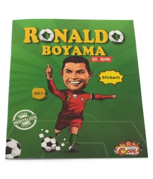 Ronaldo Çıkartmalı Maskeli Boyama Kitabı