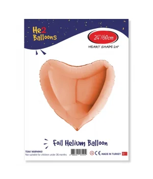 Rose Gold Kalp Folyo Balon 24
