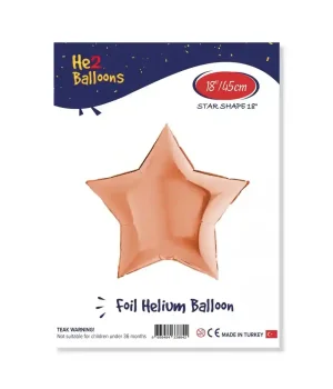 Rose Gold Yıldız Folyo Balon 18