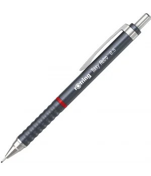 Rotring Tikky Retro Versatil Kalem 0.5 mm Metalik Gri