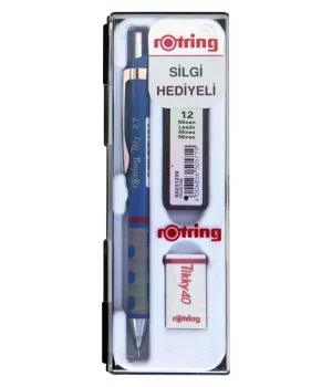 Rotring Tikky Versatil Kalem + Min + Silgi Okul Seti 0.7 mm MAVİ