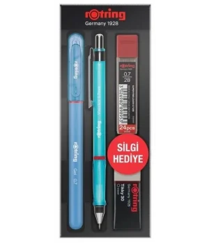 Rotring Visuclick Versatil Kalem + Jel Kalem + Min + Silgi Okul Seti 0.7 mm MAVİ