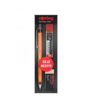 Rotring Visuclick Versatil Kalem + Min + Silgi Okul Seti 0.5 mm TURUNCU
