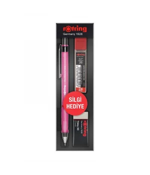 Rotring Visuclick Versatil Kalem + Min + Silgi Okul Seti 0.7 mm PEMBE