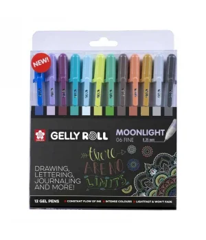 Sakura Gelly Roll Jel Mürekkepli Kalem Seti Moonlight Cosmos Set 12 Renk