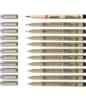 Sakura Pigma Micron Çizim Kalemi Seti 11li